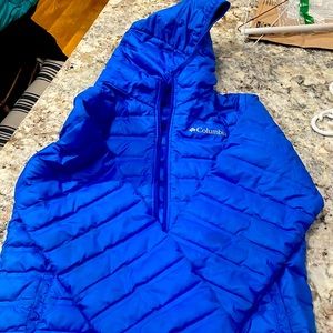 Blue puffy jacket